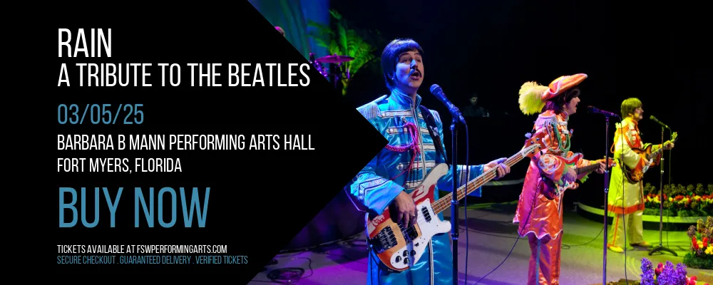 Rain - A Tribute to The Beatles at Barbara B Mann Performing Arts Hall